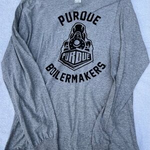Gray Purdue Boilermakers Long Sleeve Shirt